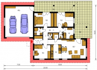 Floor plan of ground floor - BUNGALOW 192